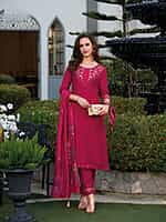 Malvika Dark Pink embroidered Salwar Suit Malvika Dark Pink embroidered Salwar Suit