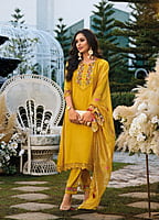 Malvika Yellow Embroidered Salwar Suit Malvika Yellow Embroidered Salwar Suit